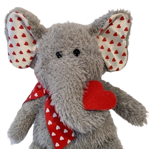 2/$20 BEARRINGTON Baby grey elephant plush 15”Valentine’s Day - Picture 2 of 7